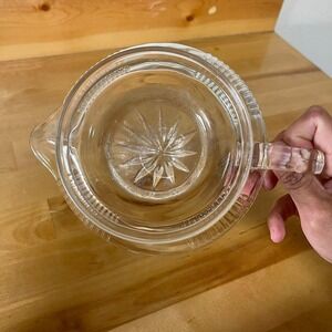 Vintage Glass Citrus Juicer Reamer with Pitcher Spout Made in France
